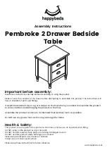 Предварительный просмотр 1 страницы Happybeds Pembroke 2 Drawer Bedside Table Assembly Instructions Manual