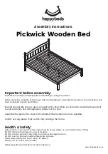 Предварительный просмотр 1 страницы Happybeds Pickwick Wooden Bed Assembly Instructions Manual