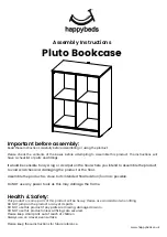 Happybeds Pluto Bookcase Assembly Instructions Manual предпросмотр