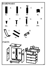 Предварительный просмотр 3 страницы Happybeds Pluto Chest of Drawers Assembly Instructions Manual