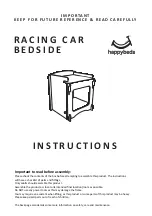 Happybeds RACING CAR BEDSIDE Instructions предпросмотр