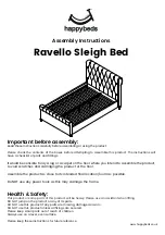 Happybeds Ravello Sleigh Bed Assembly Instructions Manual предпросмотр