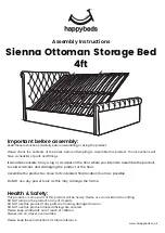 Happybeds Sienna Ottoman Storage Bed 4ft Assembly Instructions Manual предпросмотр