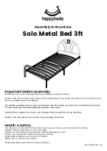 Предварительный просмотр 1 страницы Happybeds Solo Metal Bed 3ft Assembly Instructions