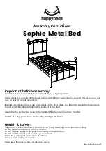 Happybeds Sophie Metal Bed Assembly Instructions Manual предпросмотр