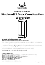 Happybeds Stockwell 2 Door Combination Wardrobe Assembly Instructions Manual предпросмотр