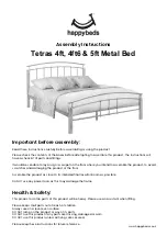 Предварительный просмотр 1 страницы Happybeds Tetras 4ft Metal Bed Assembly Instructions Manual