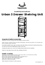 Предварительный просмотр 1 страницы Happybeds Urban 3 Drawer Shelving Unit Assembly Instructions Manual