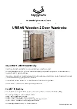 Happybeds URBAN Wooden 2 Door Wardrobe Assembly Instructions Manual предпросмотр