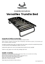 Happybeds Versailles Trundle Bed Assembly Instructions Manual предпросмотр