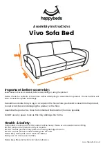 Happybeds Vivo Sofa Bed Assembly Instructions Manual предпросмотр