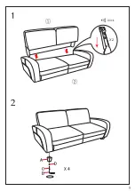 Предварительный просмотр 5 страницы Happybeds Vivo Sofa Bed Assembly Instructions Manual