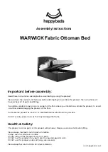 Предварительный просмотр 1 страницы Happybeds WARWICK Assembly Instructions Manual