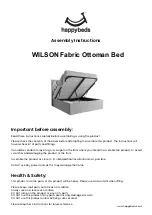 Предварительный просмотр 1 страницы Happybeds WILSON Fabric Ottoman Bed Assembly Instructions Manual