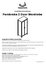 Предварительный просмотр 1 страницы Happybeds Winchester 2 Door Wardrobe Assembly Instructions Manual