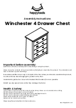 Предварительный просмотр 1 страницы Happybeds Winchester 4 Drawer Chest Assembly Instructions Manual