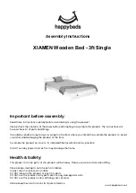 Предварительный просмотр 1 страницы Happybeds XIAMEN Wooden Bed - 3ft Single Assembly Instructions Manual