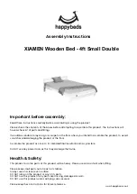 Happybeds XIAMEN Wooden Bed - 4ft Small Double Assembly Instructions Manual предпросмотр