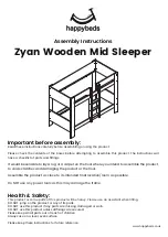 Happybeds Zyan Wooden Mid Sleeper Assembly Instructions Manual предпросмотр