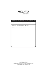 Предварительный просмотр 20 страницы HAPRO 156529 User Manual