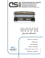 HAPRO Onyx Pro-Line Owner'S Manual preview