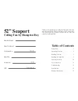 Preview for 3 page of Hapton Bay Seaport Owner'S Manual