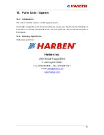 Preview for 42 page of HARBEN Eliminator VanPack Operation & Maintenance Manual