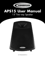 Предварительный просмотр 1 страницы Harbinger APS15 User Manual