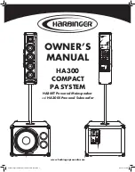 Harbinger HA300 Owner'S Manual preview