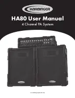 Harbinger HA80 User Manual предпросмотр