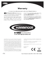 Предварительный просмотр 20 страницы Harbinger HP112 Owner'S Manual