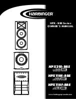 Harbinger HPX-BBE Series Owner'S Manual preview