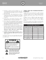 Preview for 4 page of Harbinger M120 MuV Series User Manual