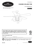 Harbor Breeze DUBOIS DM52BCP5CS Installation Manual preview