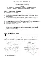 Preview for 1 page of Harbor Breeze KUJCE9603 Operation And Installation Instructions