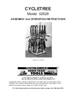 Harbor Freight Tools 02628 CYCLETREE Assembly And Operating Instructions Manual preview