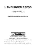 Предварительный просмотр 1 страницы Harbor Freight Tools 44934 Assembly And Operating Instructions