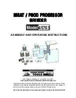 Preview for 1 page of Harbor Freight Tools 45703 Assembly And Operating Instructions Manual