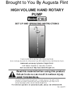 Preview for 1 page of Harbor Freight Tools 47664 Set Up And Operating Instructions Manual