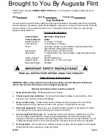 Предварительный просмотр 2 страницы Harbor Freight Tools 47980 Assembly & Operating Instructions