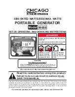 Preview for 1 page of Harbor Freight Tools 56088 Generator User Manual