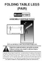 Предварительный просмотр 1 страницы Harbor Freight Tools 91041 Assembly Instructions