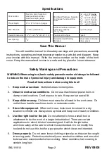 Preview for 2 page of Harbor Freight Tools 91510 Assembly And Operating Instructions Manual