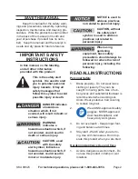 Preview for 2 page of Harbor Freight Tools 99623 Assembly, Operating, And Maintenance  Instructions