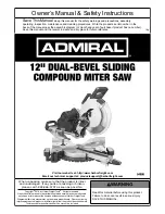 Harbor Freight Tools Admiral Owner'S Manual & Safety Instructions preview