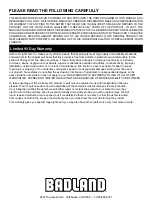 Preview for 8 page of Harbor Freight Tools BADLAND Owner'S Manual & Safety Instructions