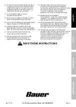 Preview for 3 page of Harbor Freight Tools Bauer 2052-BDS Owner'S Manual & Safety Instructions