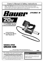 Предварительный просмотр 1 страницы Harbor Freight Tools Bauer 21506C-B Owner'S Manual & Safety Instructions