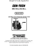 Harbor Freight Tools CEN-TECH 2458 Assembly And Operating Instructions Manual preview