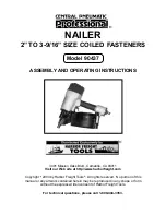 Harbor Freight Tools Central Pneumatic Professional 90437 Assembly And Operating Instructions Manual preview